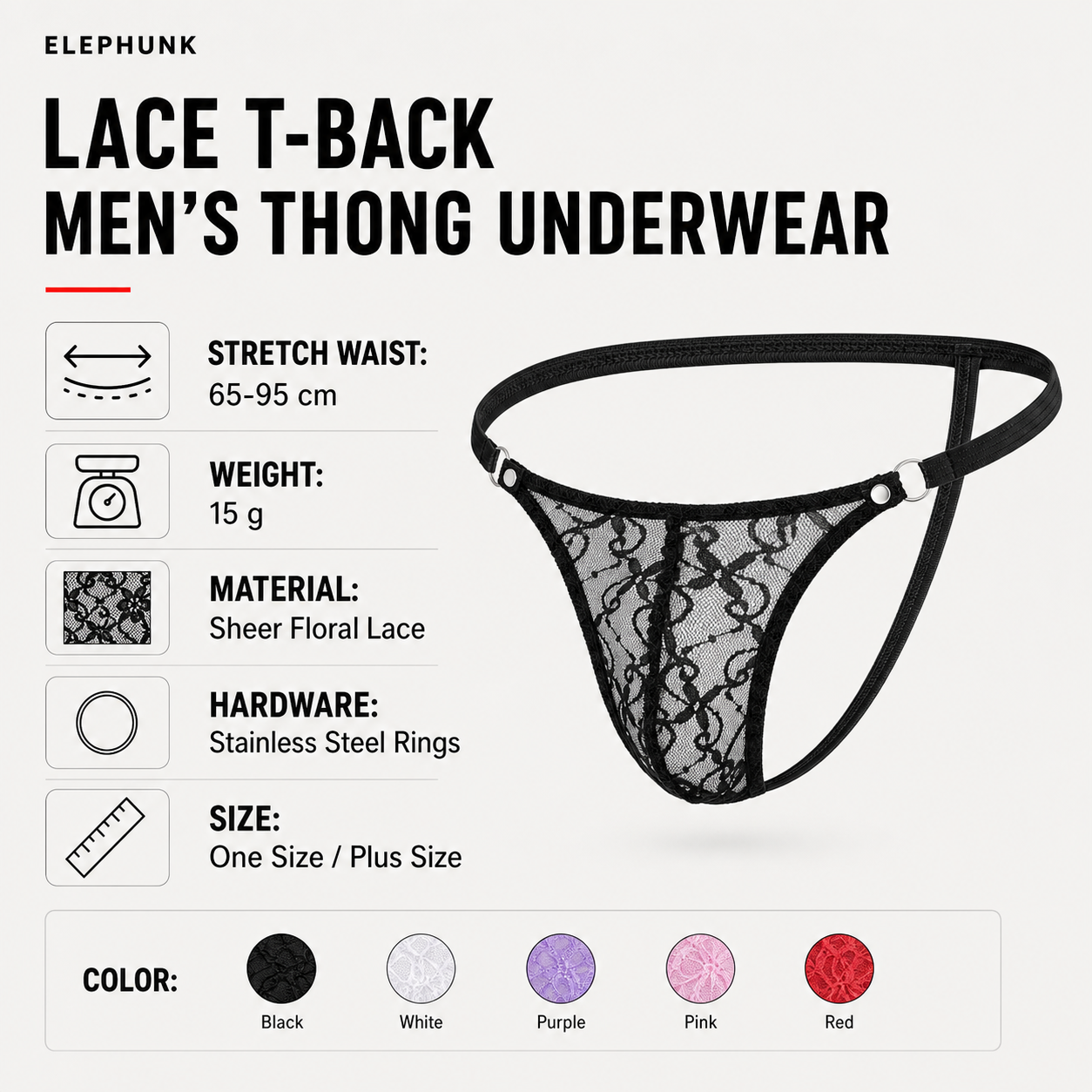 Lace T-Back Thong