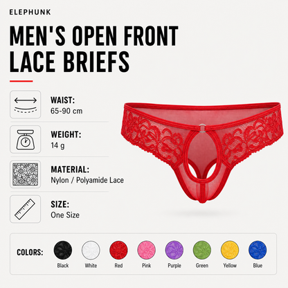 Open Front Lace Bikini  Briefs