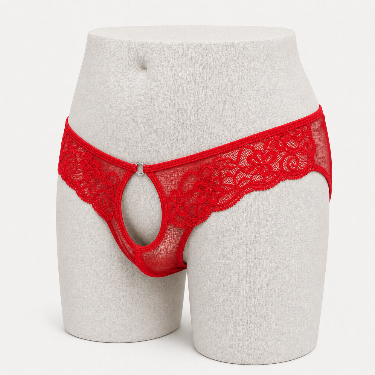Open Front Lace Bikini  Briefs