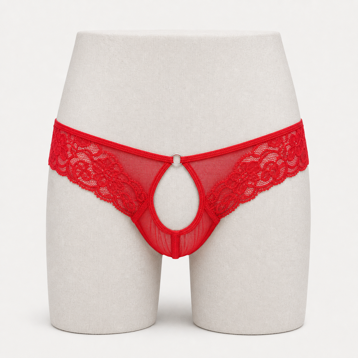 Open Front Lace Bikini  Briefs