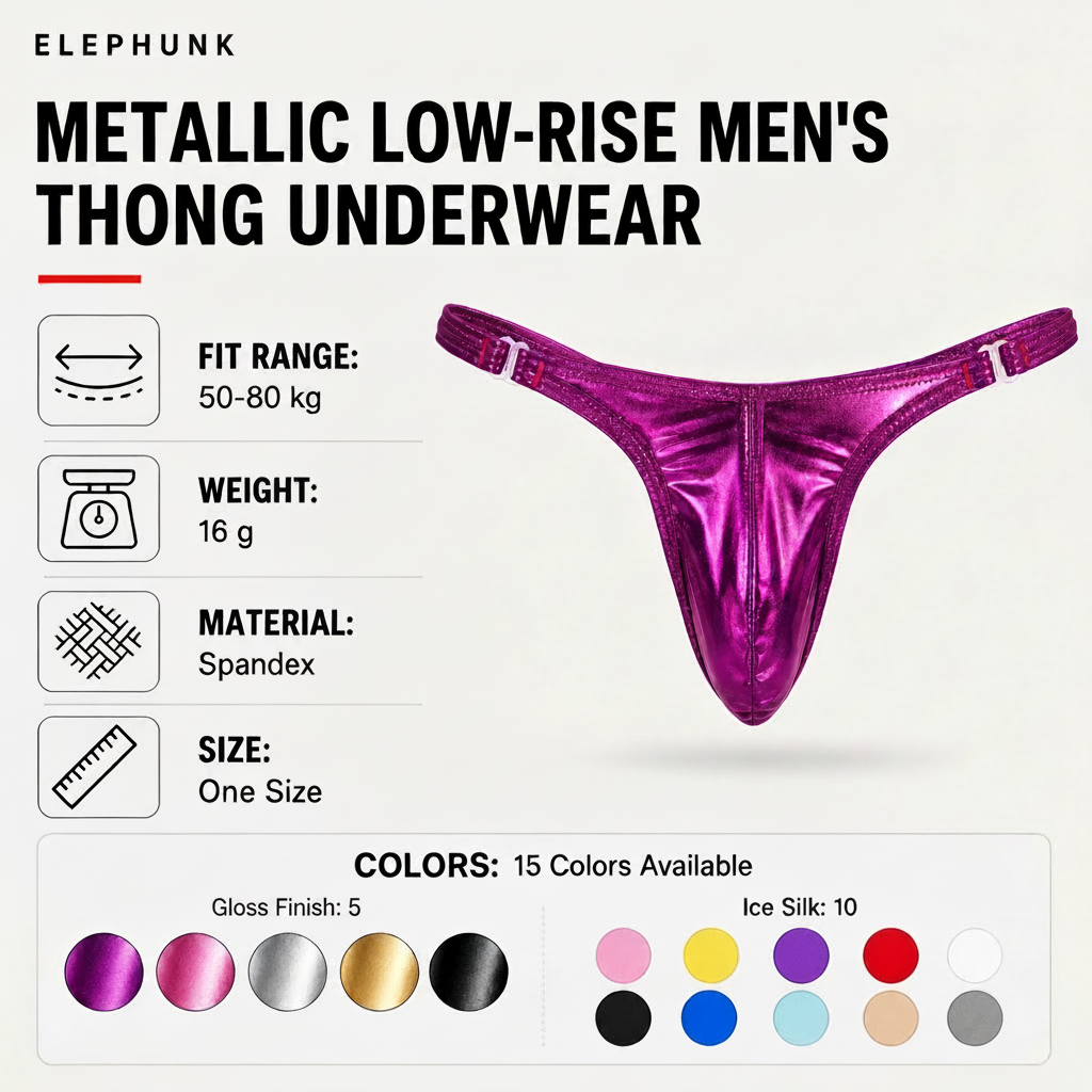 Metallic Low-Rise Thong