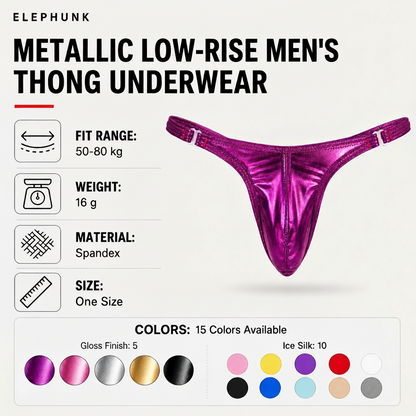 Metallic Low-Rise Thong
