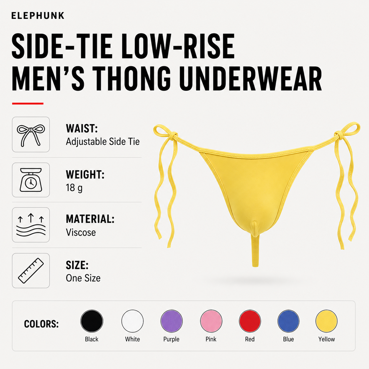 Side-Tie Low-Rise Thong